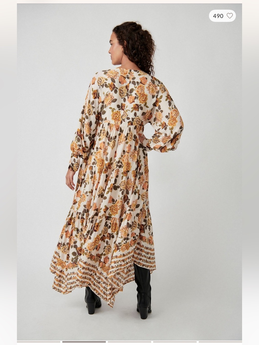 NWT free people rows of roses maxi dress
